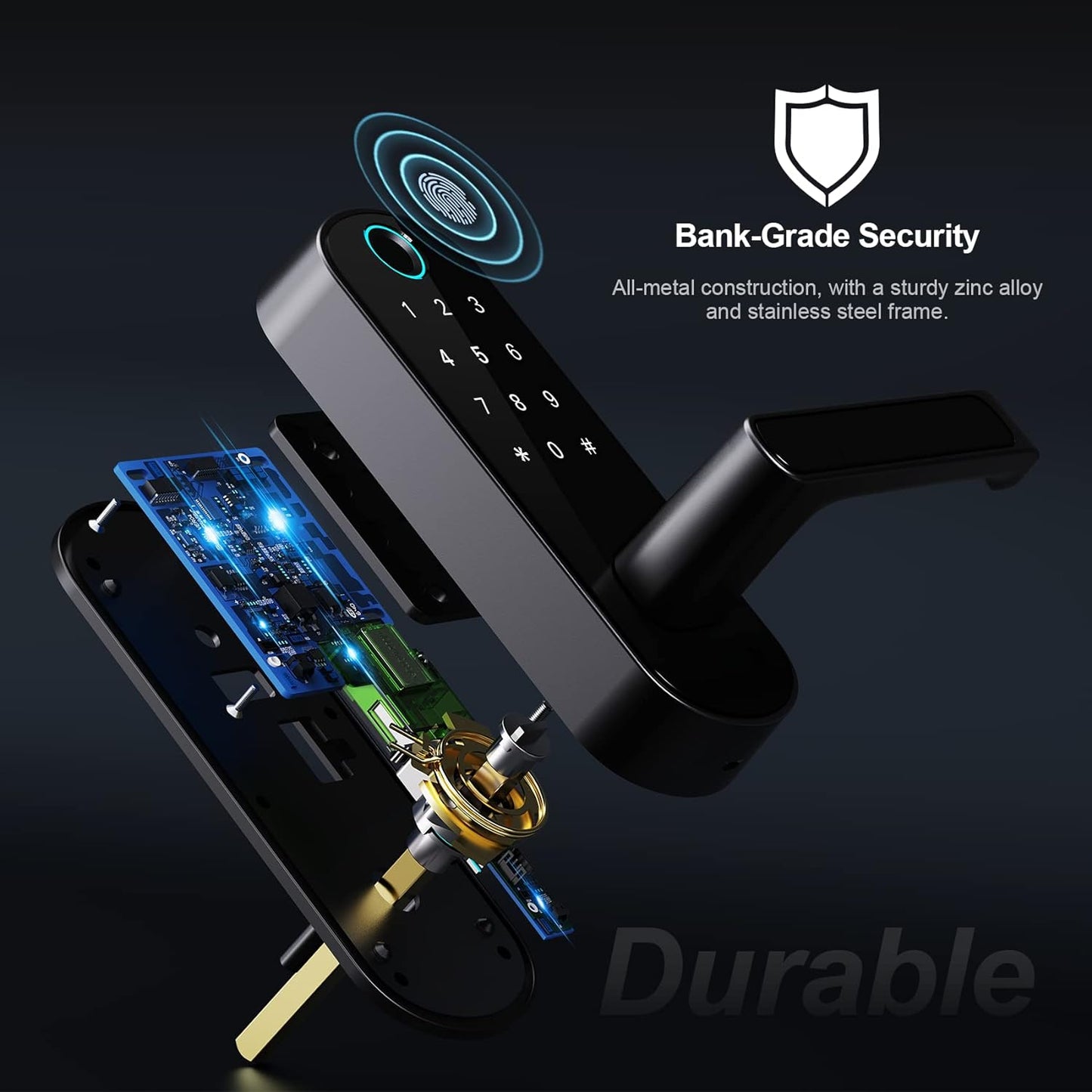 Urkey Smart Lock, Keyless Entry Door Lock, Smart Door Lock, Smart Lock for Front Door, Door Lock with Keypad, Fingerprint Door Lock, Biometric Door Lock, Digital Door Lock